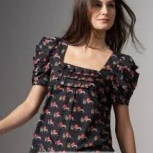 Anthro Leifsdottir Noble Lore Lion Printed Blouse